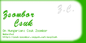 zsombor csuk business card